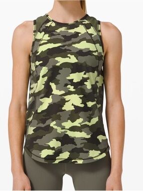 Lululemon Sculpt Tank in the "Heritage 365 Camo Crispin Green size 12